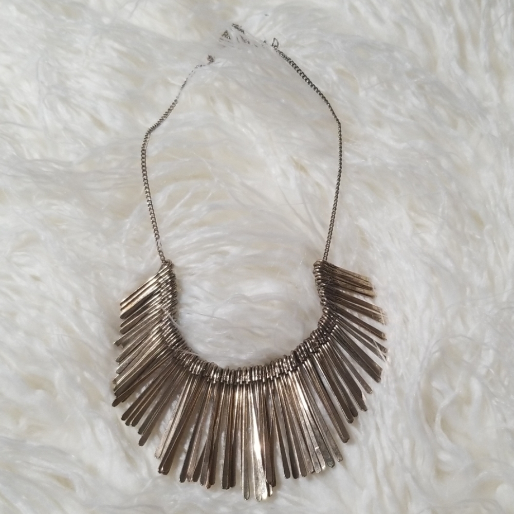 Statement Antique Gold Spoon Necklace